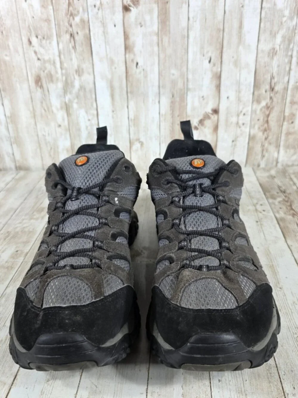 Merrell Moab Beluga Waterproof Hiking Trail Shoes Vibram Soles Men's Size 14
